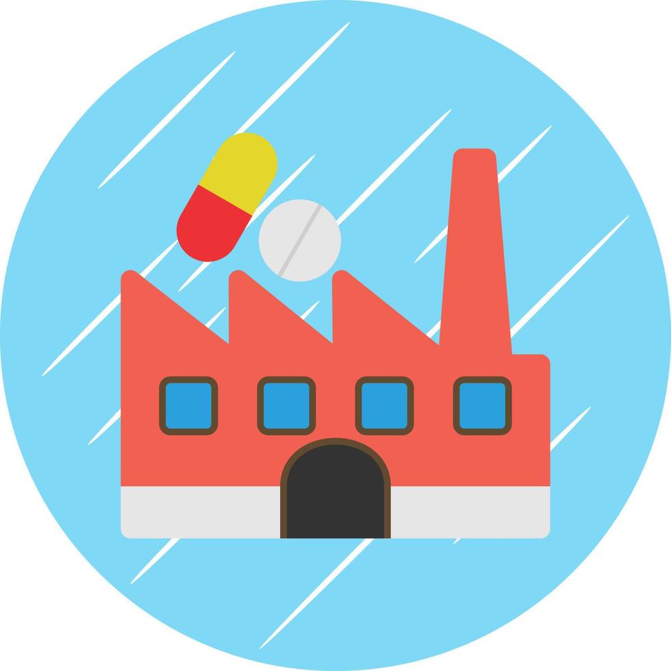 design de ícone de vetor de fábrica de remédios