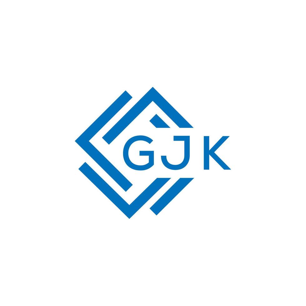 gjk carta logotipo Projeto em branco fundo. gjk criativo círculo carta logotipo conceito. gjk carta Projeto. vetor