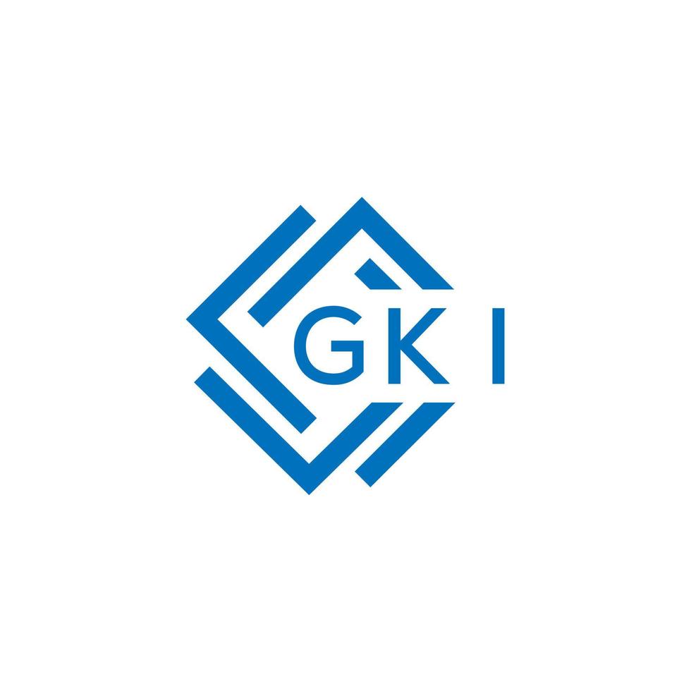 gki carta logotipo Projeto em branco fundo. gki criativo círculo carta logotipo conceito. gki carta Projeto. vetor