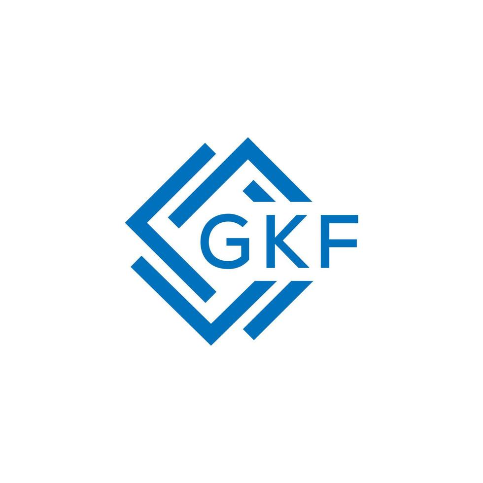 gkf carta logotipo Projeto em branco fundo. gkf criativo círculo carta logotipo conceito. gkf carta Projeto. vetor