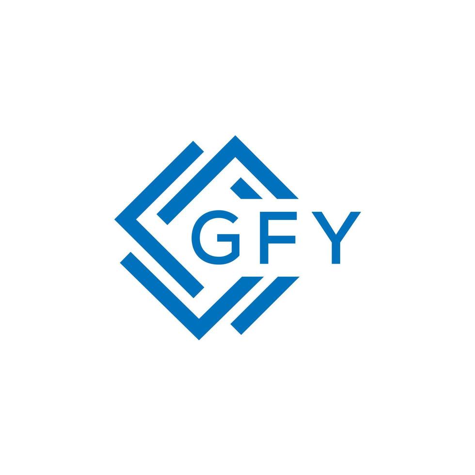 gfy carta logotipo Projeto em branco fundo. gfy criativo círculo carta logotipo conceito. gfy carta Projeto. vetor