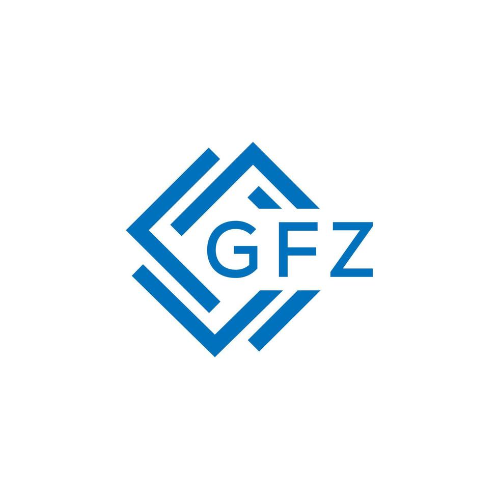 gfz carta logotipo Projeto em branco fundo. gfz criativo círculo carta logotipo conceito. gfz carta Projeto. vetor