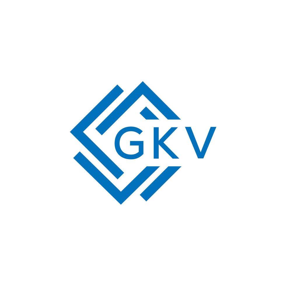 gkv carta logotipo Projeto em branco fundo. gkv criativo círculo carta logotipo conceito. gkv carta Projeto. vetor