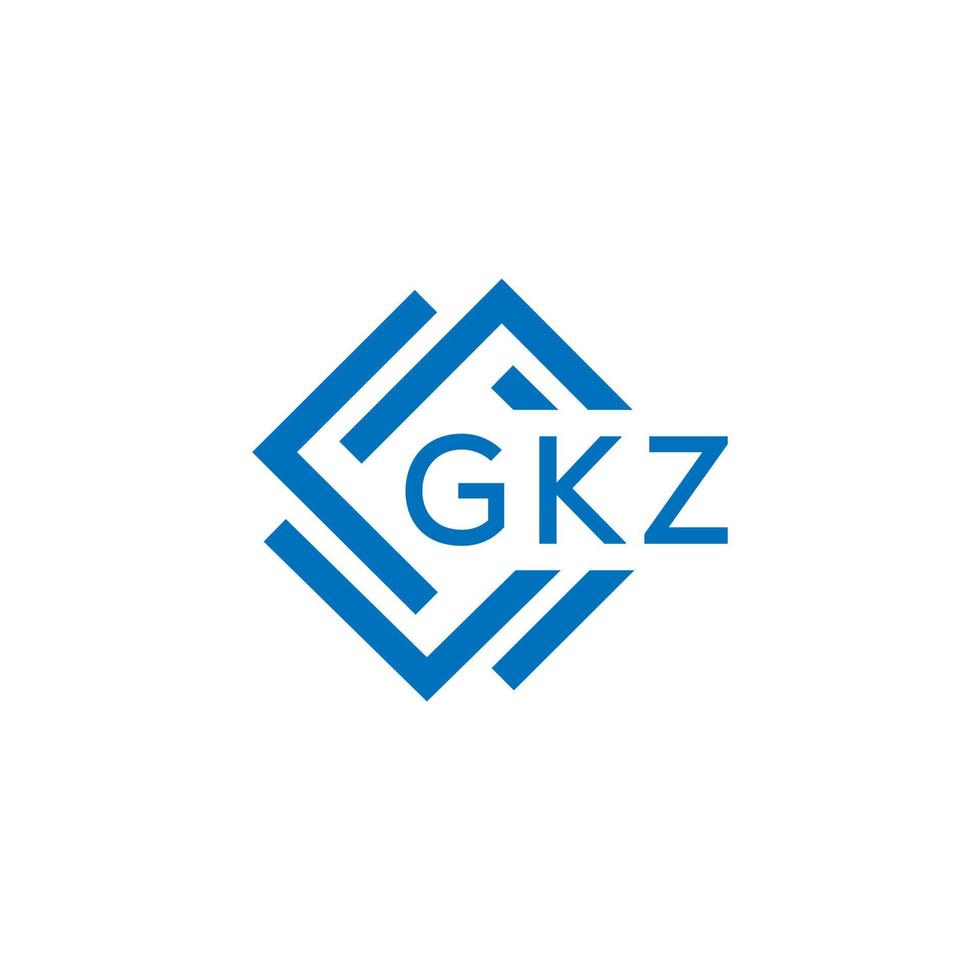 gkz carta logotipo Projeto em branco fundo. gkz criativo círculo carta logotipo conceito. gkz carta Projeto. vetor