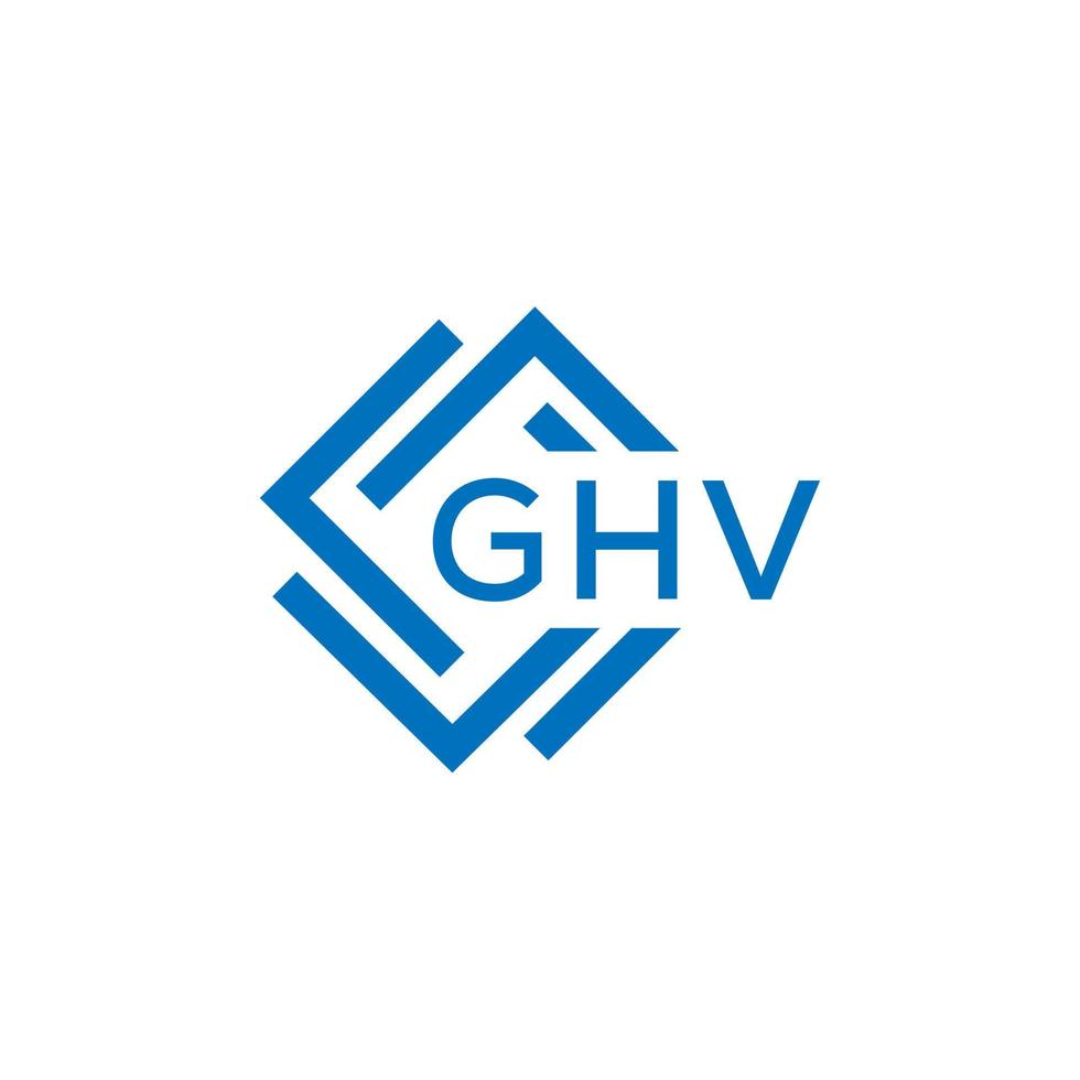 ghv carta logotipo Projeto em branco fundo. ghv criativo círculo carta logotipo conceito. ghv carta Projeto. vetor