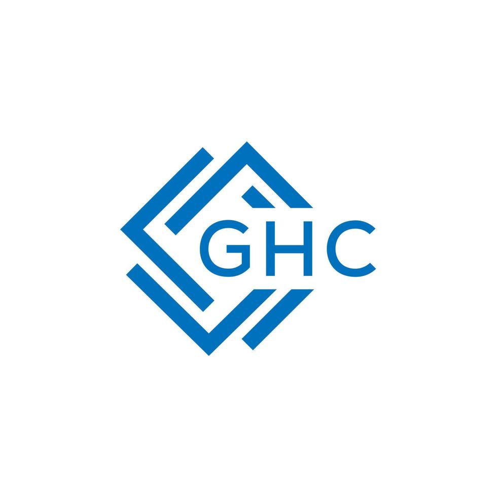 ghc criativo círculo carta logotipo conceito. ghc carta design.ghc carta logotipo Projeto em branco fundo. ghc criativo círculo carta logotipo conceito. ghc carta Projeto. vetor