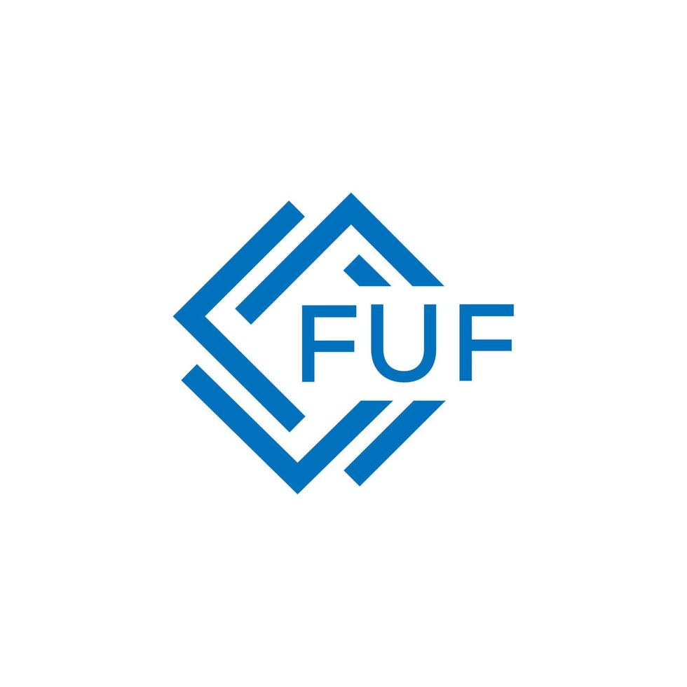 fuf carta logotipo Projeto em branco fundo. fuf criativo círculo carta logotipo conceito. fuf carta Projeto. vetor