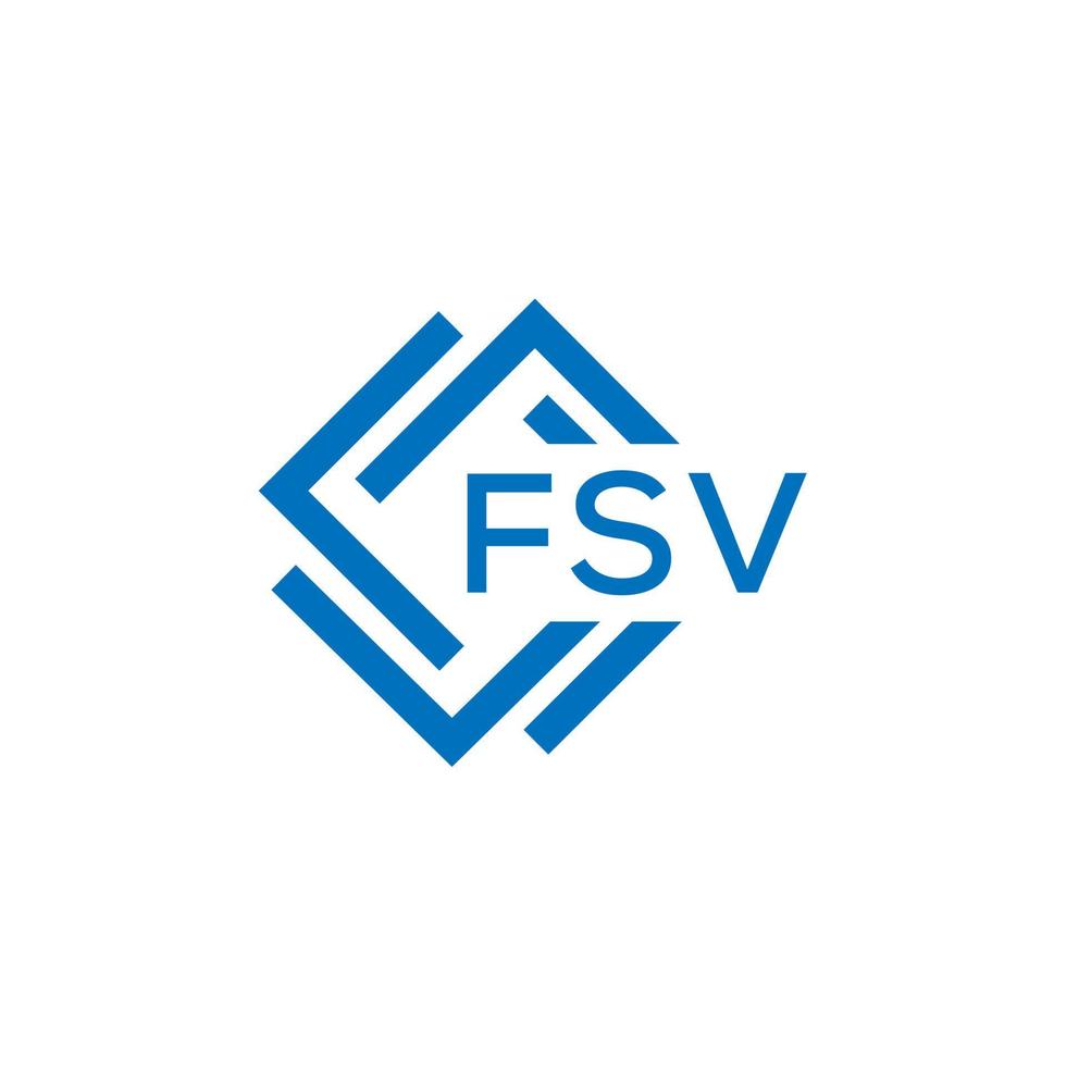 fsv carta logotipo Projeto em branco fundo. fsv criativo círculo carta logotipo conceito. fsv carta Projeto. vetor