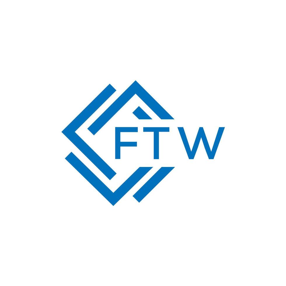 ftw carta logotipo Projeto em branco fundo. ftw criativo círculo carta logotipo conceito. ftw carta Projeto. vetor