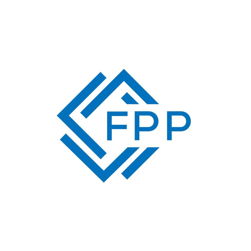 fpp carta logotipo Projeto em branco fundo. fpp criativo círculo carta logotipo conceito. fpp carta Projeto. vetor