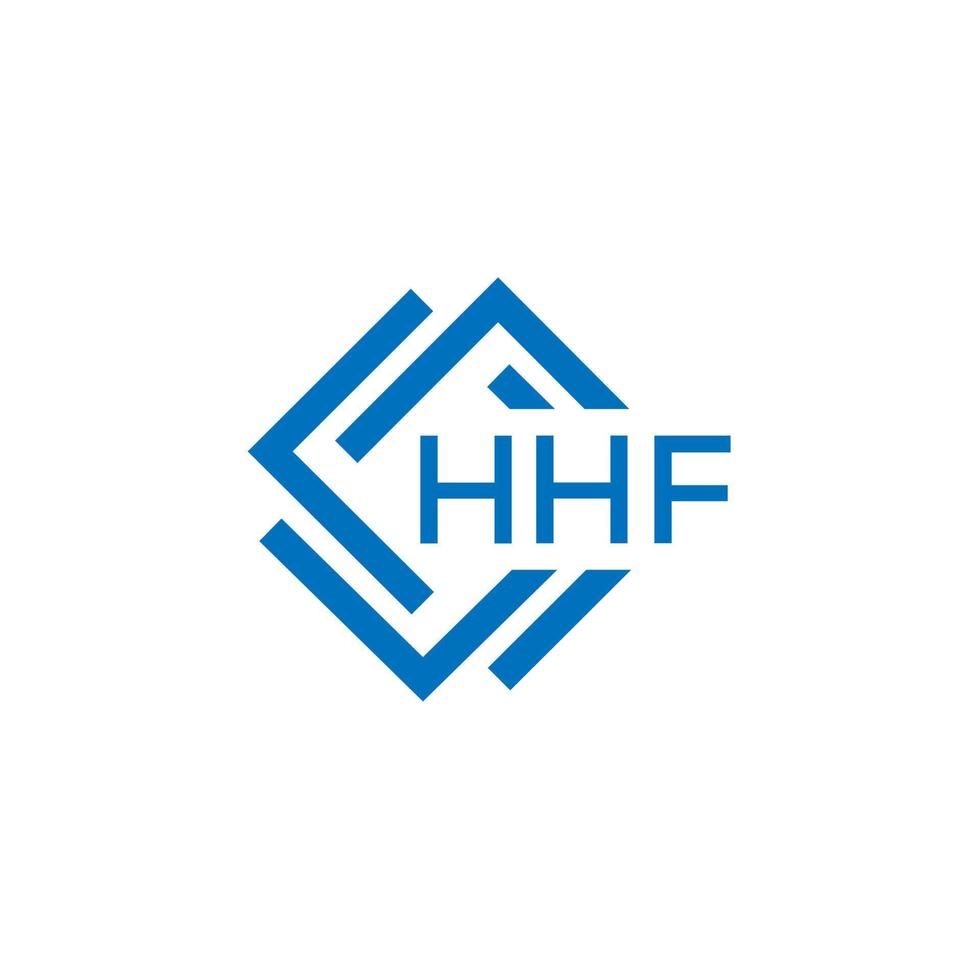 hhf carta logotipo Projeto em branco fundo. hhf criativo círculo carta logotipo conceito. hhf carta Projeto. vetor