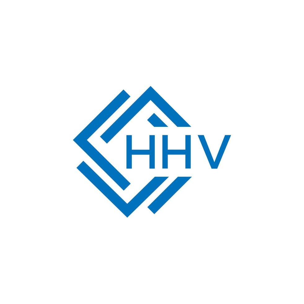 hhv carta logotipo Projeto em branco fundo. hhv criativo círculo carta logotipo conceito. hhv carta Projeto. vetor