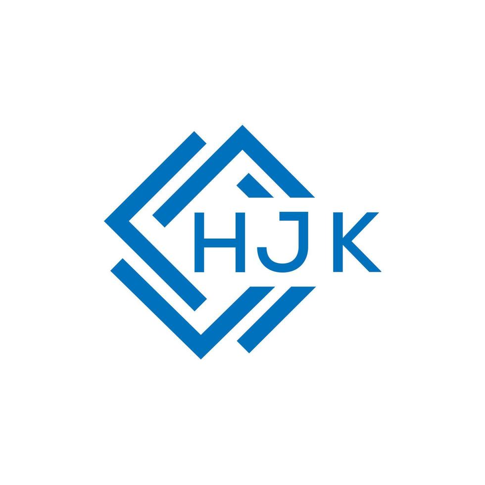 hjk carta design.hjk carta logotipo Projeto em branco fundo. hjk criativo círculo carta logotipo conceito. hjk carta Projeto. vetor