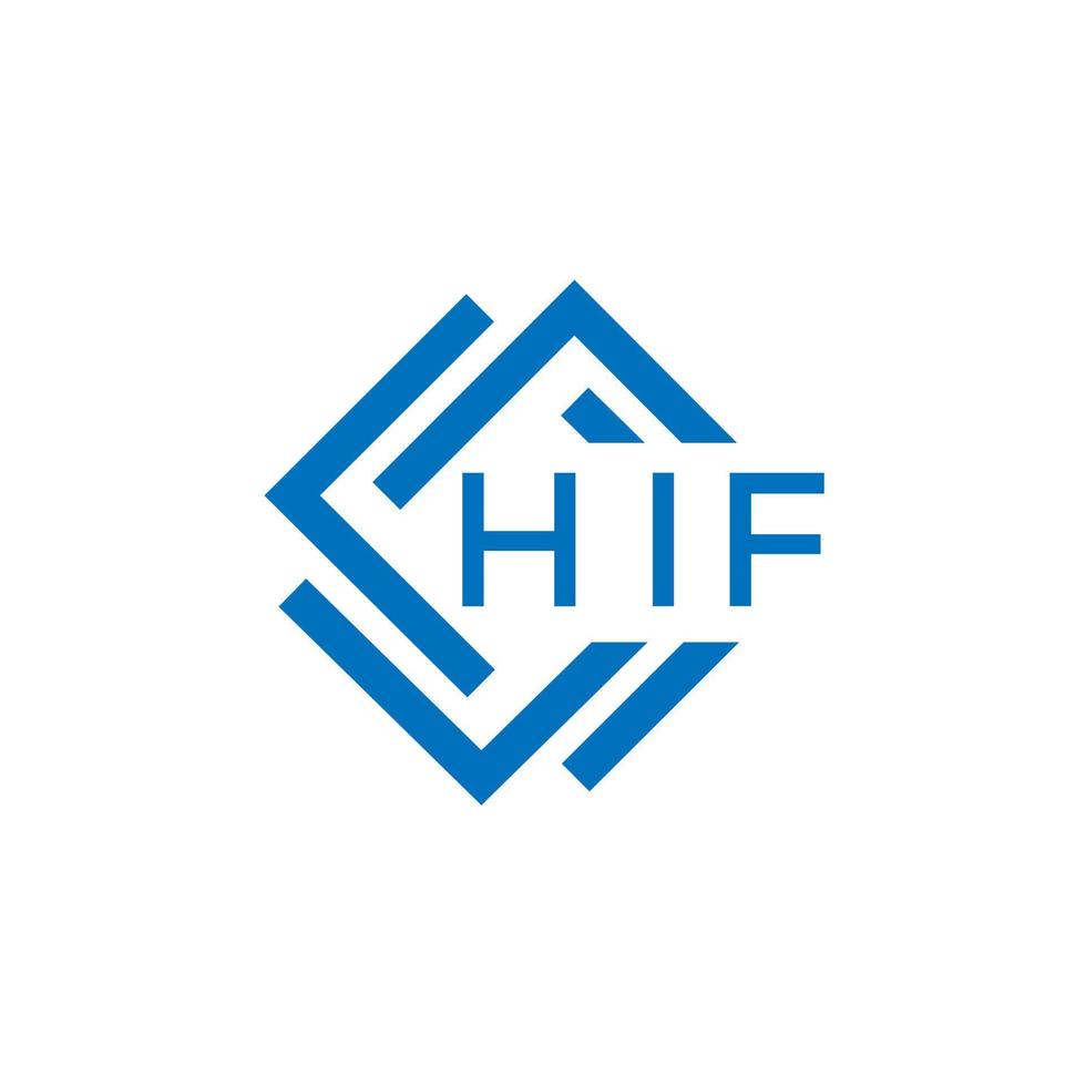 hif carta logotipo Projeto em branco fundo. hif criativo círculo carta logotipo conceito. hif carta Projeto. vetor