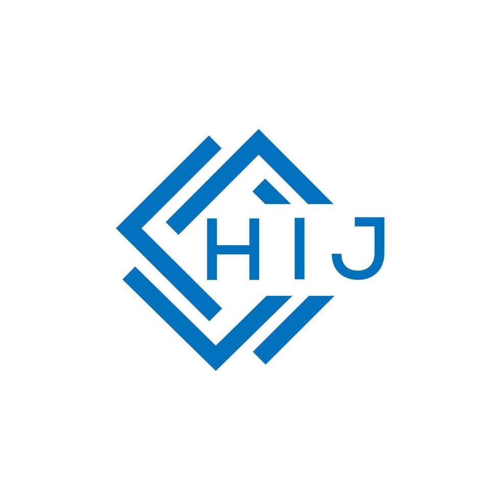 hij carta logotipo Projeto em branco fundo. hij criativo círculo carta logotipo conceito. hij carta Projeto. vetor