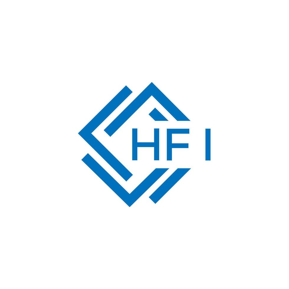 hfi carta logotipo Projeto em branco fundo. hfi criativo círculo carta logotipo conceito. hfi carta Projeto. vetor