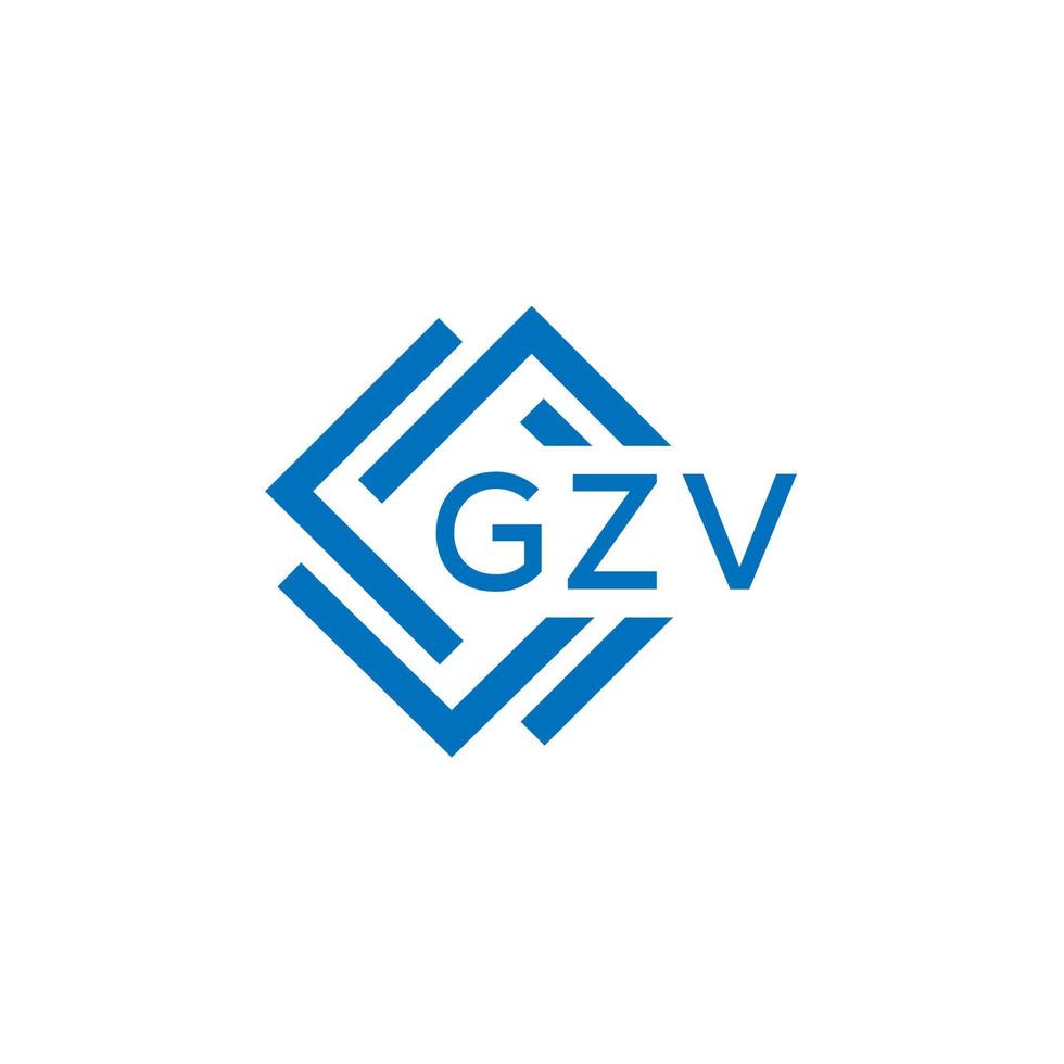gzv carta logotipo Projeto em branco fundo. gzv criativo círculo carta logotipo conceito. gzv carta Projeto. vetor