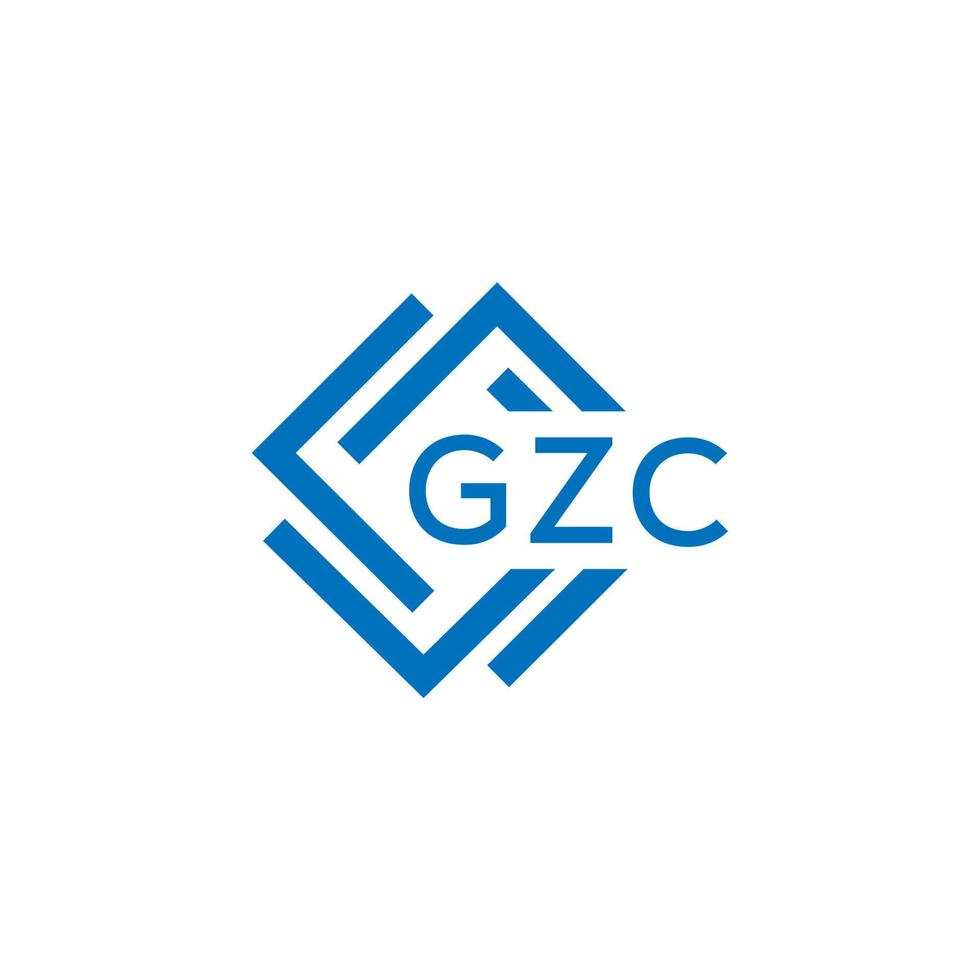 gzc carta logotipo Projeto em branco fundo. gzc criativo círculo carta logotipo conceito. gzc carta Projeto. vetor