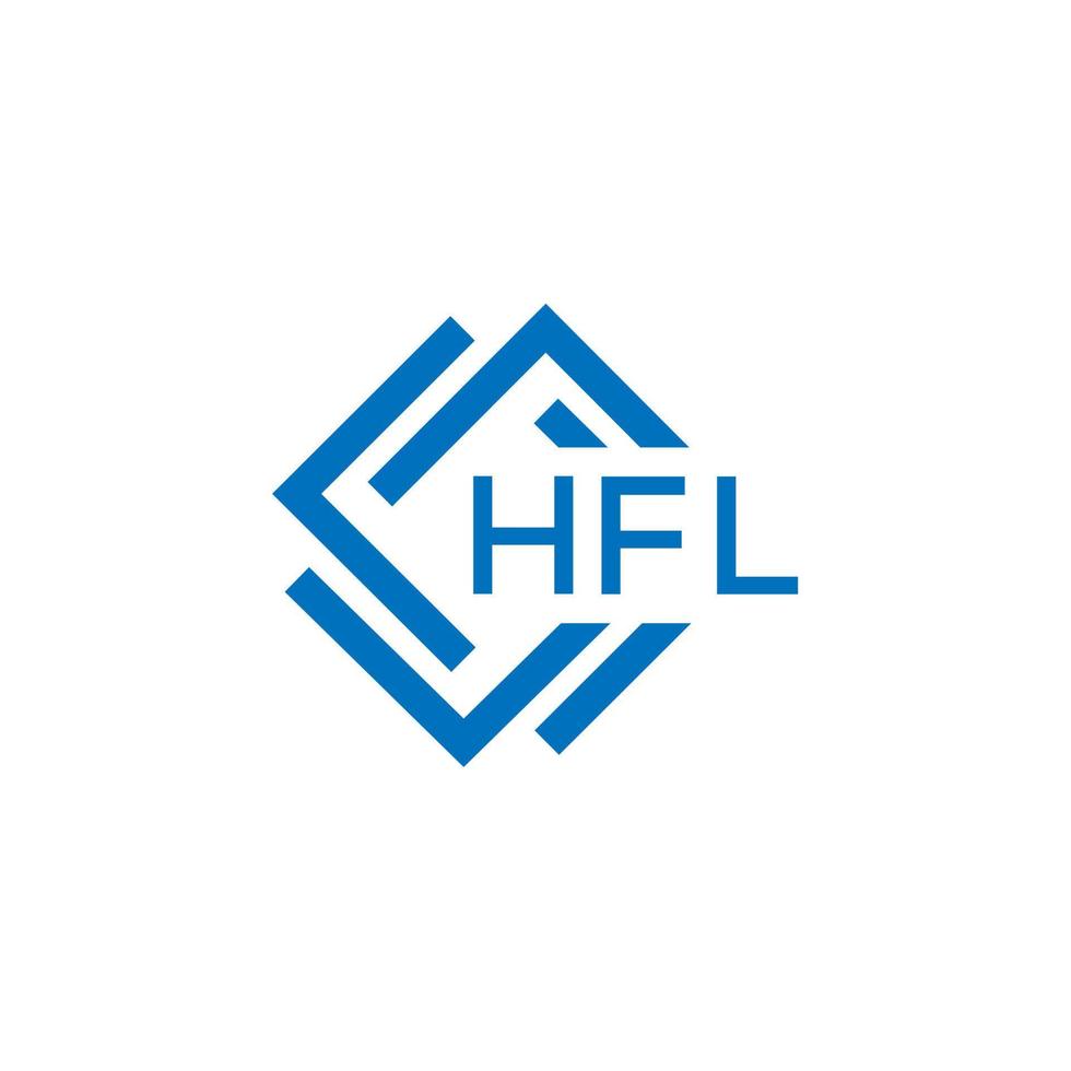 hfl carta logotipo Projeto em branco fundo. hfl criativo círculo carta logotipo conceito. hfl carta Projeto. vetor