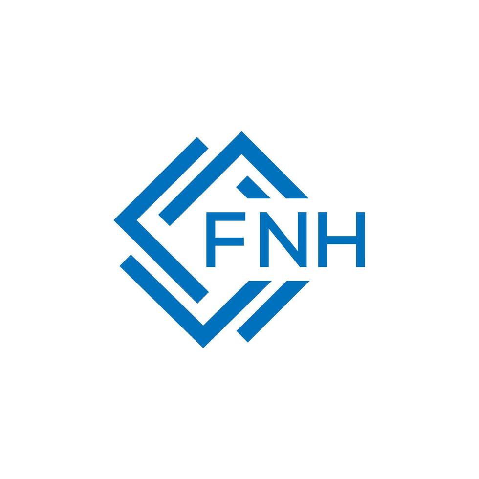 fnh carta logotipo Projeto em branco fundo. fnh criativo círculo carta logotipo conceito. fnh carta Projeto. vetor