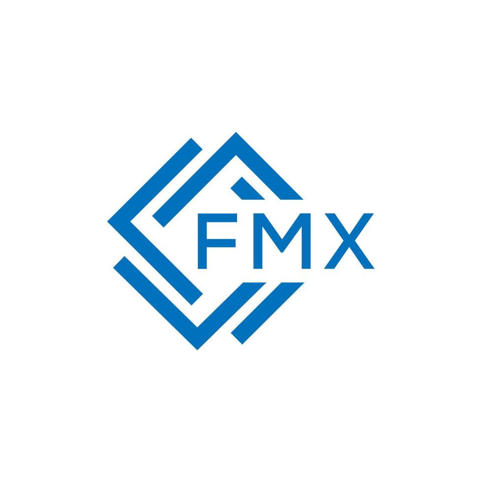 fmx carta logotipo Projeto em branco fundo. fmx criativo círculo carta logotipo conceito. fmx carta Projeto. vetor