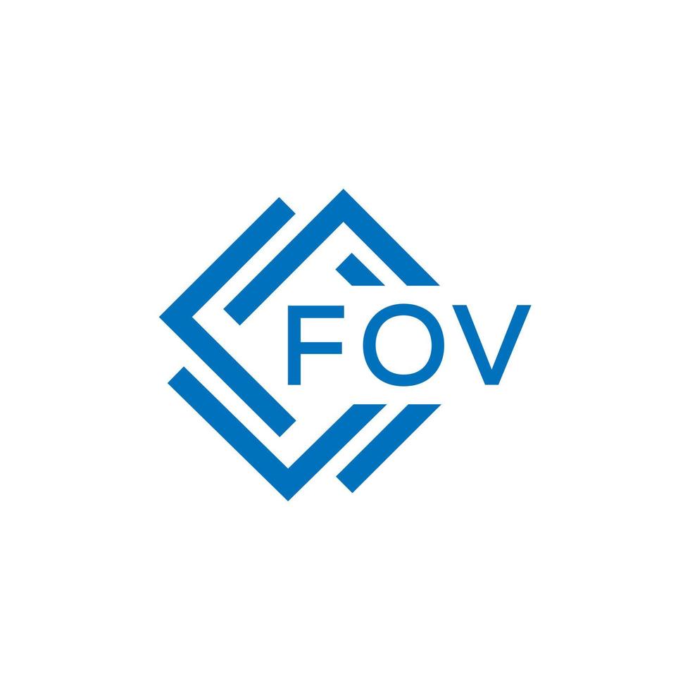 fov carta logotipo Projeto em branco fundo. fov criativo círculo carta logotipo conceito. fov carta Projeto. vetor