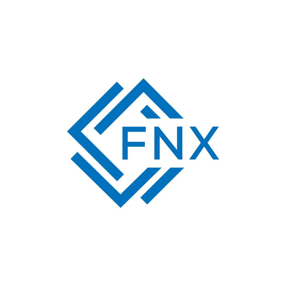 fnx carta logotipo Projeto em branco fundo. fnx criativo círculo carta logotipo conceito. fnx carta Projeto. vetor