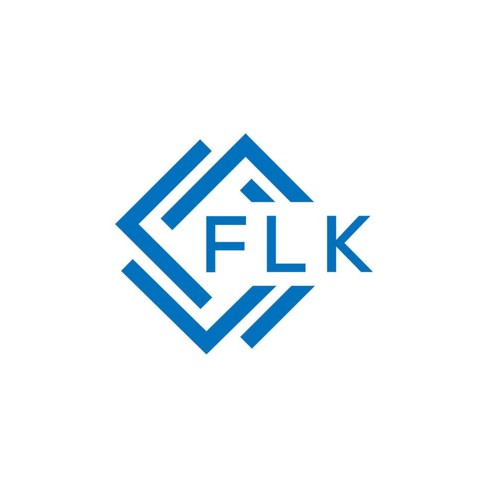 flk carta design.flk carta logotipo Projeto em branco fundo. flk criativo círculo carta logotipo conceito. flk carta Projeto. vetor