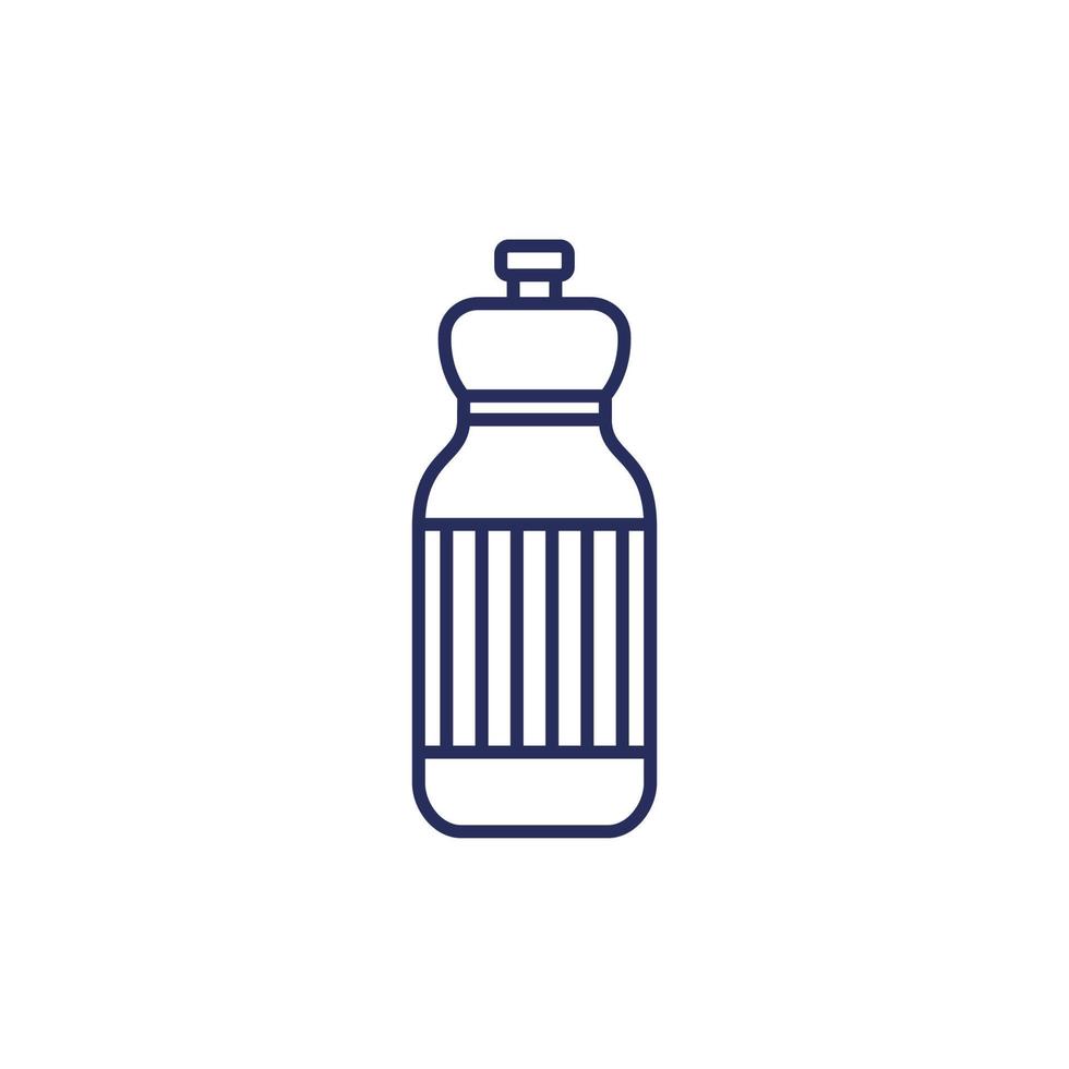 reutilizável garrafa para água linha ícone em branco vetor