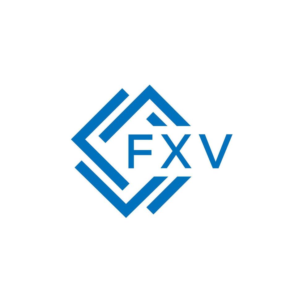 fxv carta logotipo Projeto em branco fundo. fxv criativo círculo carta logotipo conceito. fxv carta Projeto. vetor