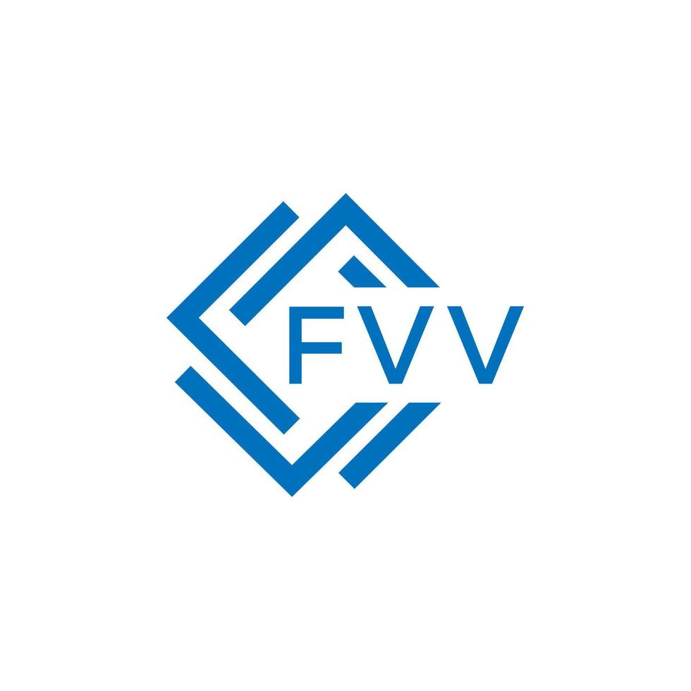 fvv carta logotipo Projeto em branco fundo. fvv criativo círculo carta logotipo conceito. fvv carta Projeto. vetor