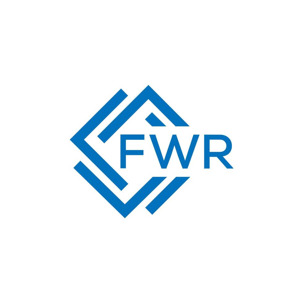 fwr carta logotipo Projeto em branco fundo. fwr criativo círculo carta logotipo conceito. fwr carta Projeto. vetor