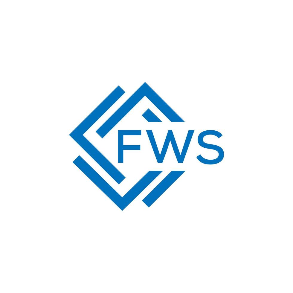 fws carta logotipo Projeto em branco fundo. fws criativo círculo carta logotipo conceito. fws carta Projeto. vetor