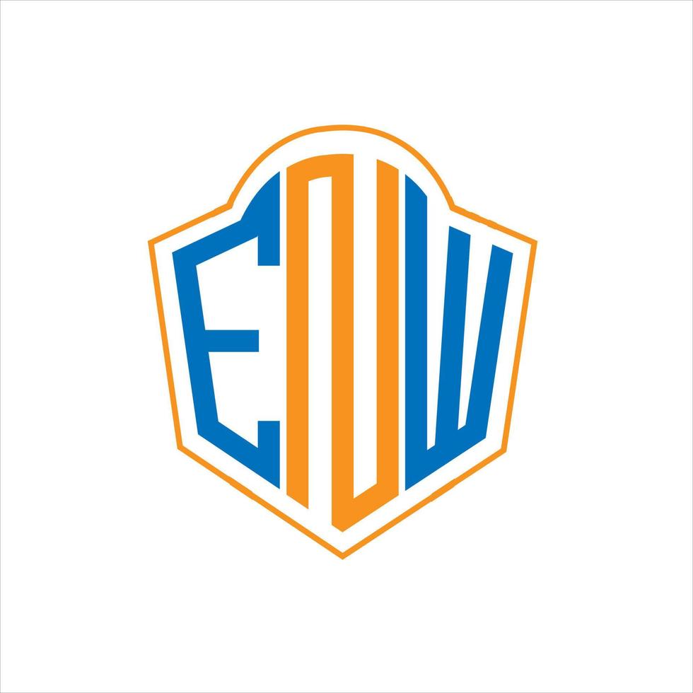 enw abstrato monograma escudo logotipo Projeto em branco fundo. enw criativo iniciais carta logotipo. vetor