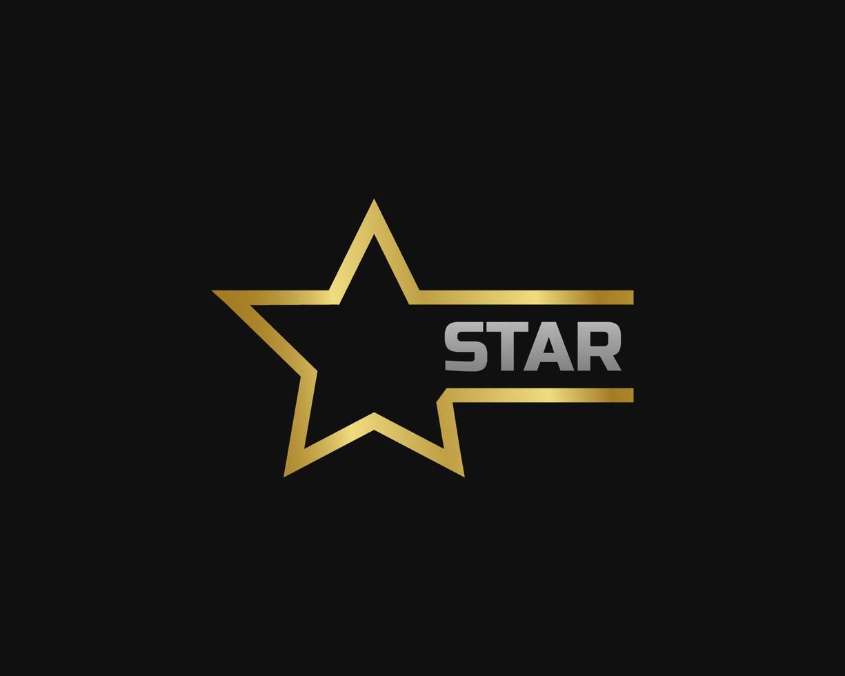 Estrela ouro luxo logotipo Projeto modelo. elegante Estrela logotipo vetor