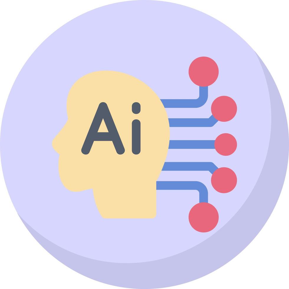 design de ícone de vetor de consciência artificial