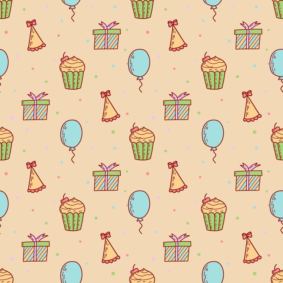 bonito padrão sem emenda de cupcakes e muffins. ilustração vetorial plana vetor
