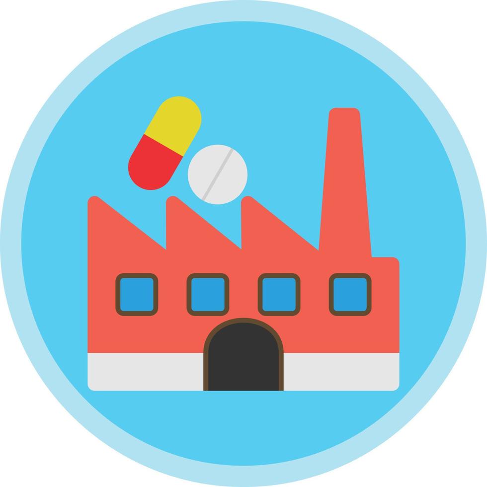 design de ícone de vetor de fábrica de remédios