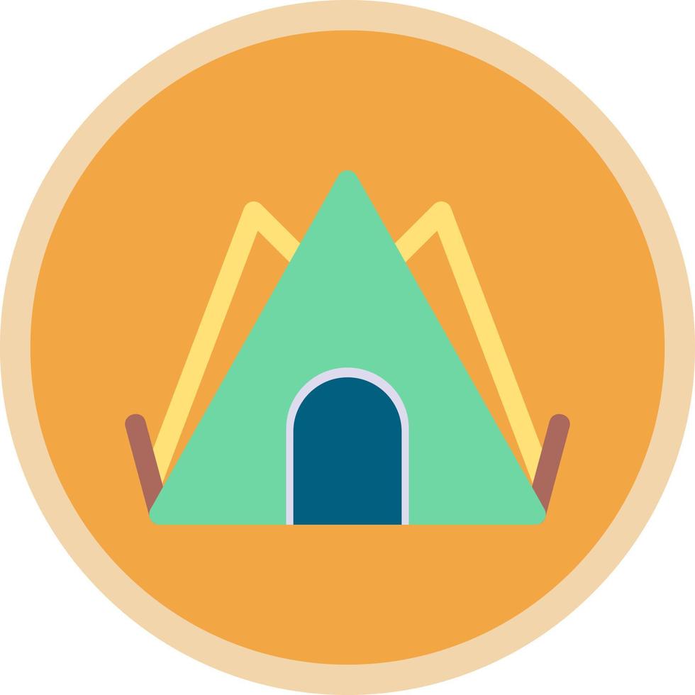 design de ícone de vetor de acampamento no deserto