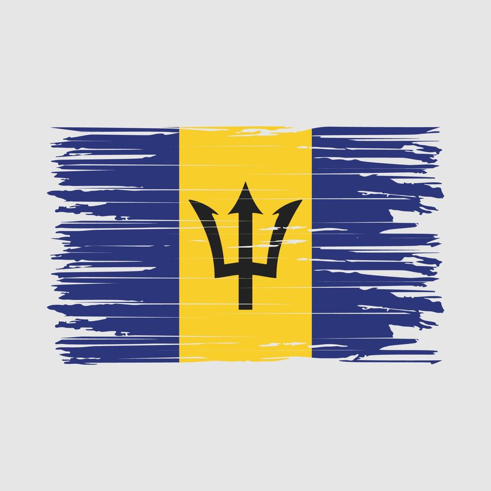 pinceladas de bandeira de barbados vetor