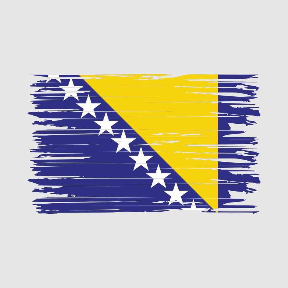 pinceladas de bandeira da bósnia vetor