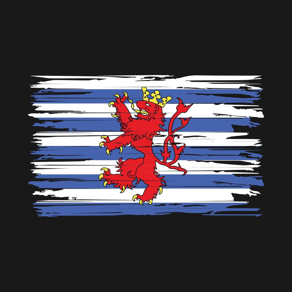 pinceladas de bandeira de luxemburgo vetor