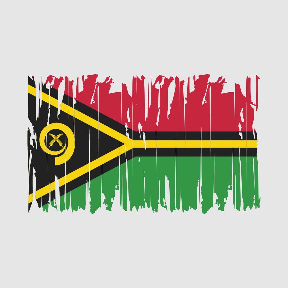 ilustração vetorial de pincel de bandeira vanuatu vetor