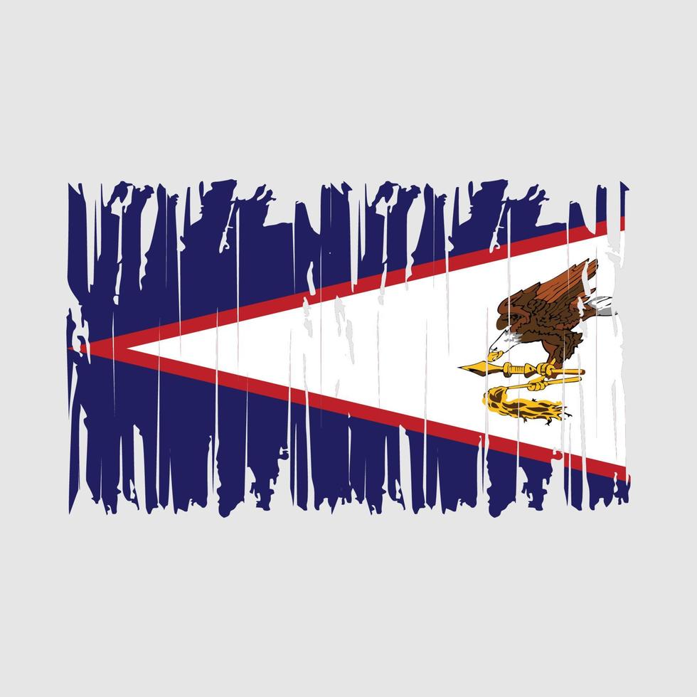 ilustração vetorial de escova de bandeira de samoa americana vetor