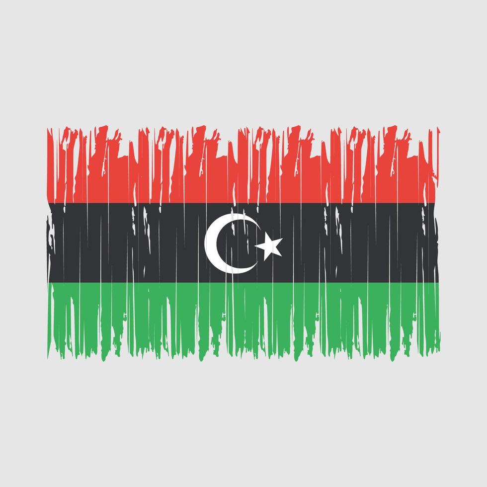 escova da bandeira da libia vetor