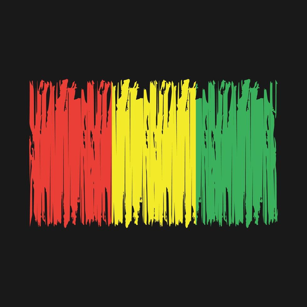 escova de bandeira da Guiné vetor