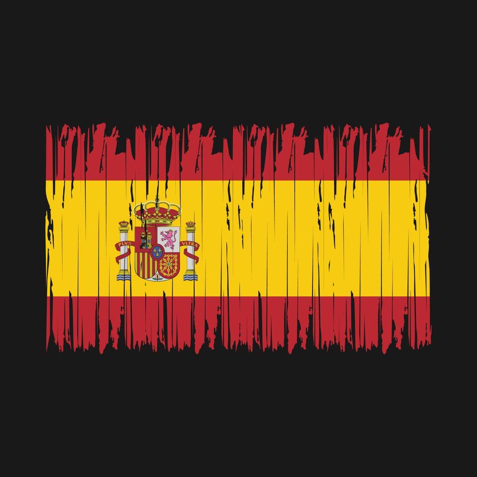 escova de bandeira da espanha vetor
