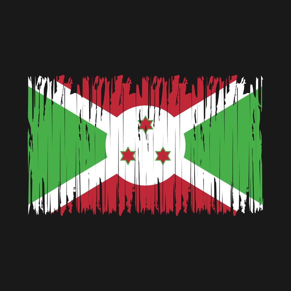 escova de bandeira do burundi vetor