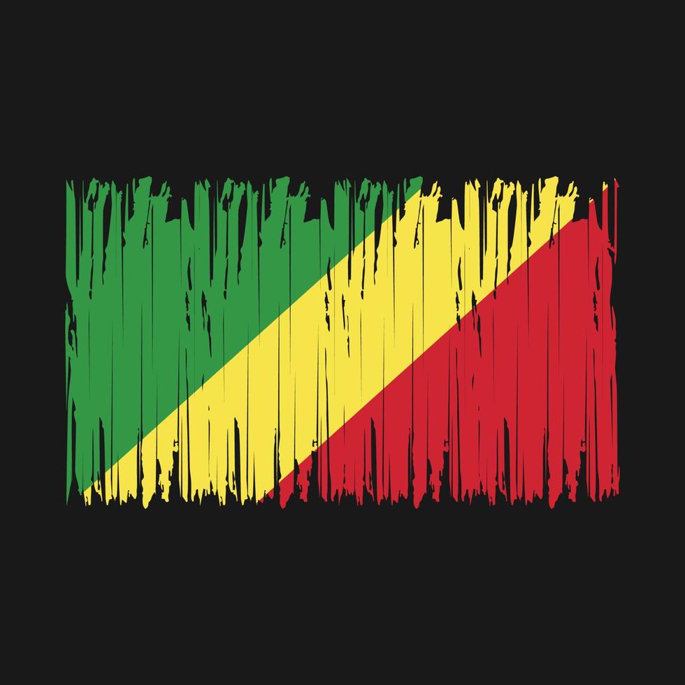 escova da bandeira do congo vetor