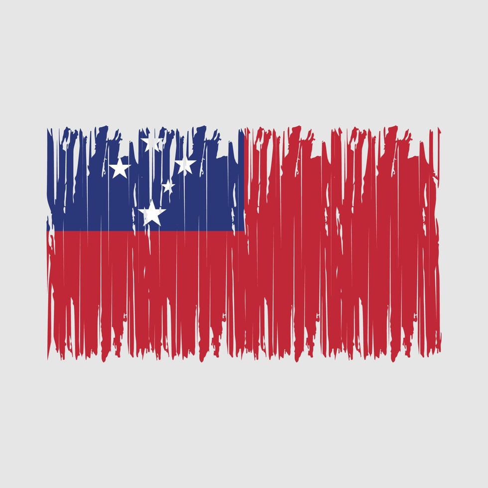 escova de bandeira de samoa vetor